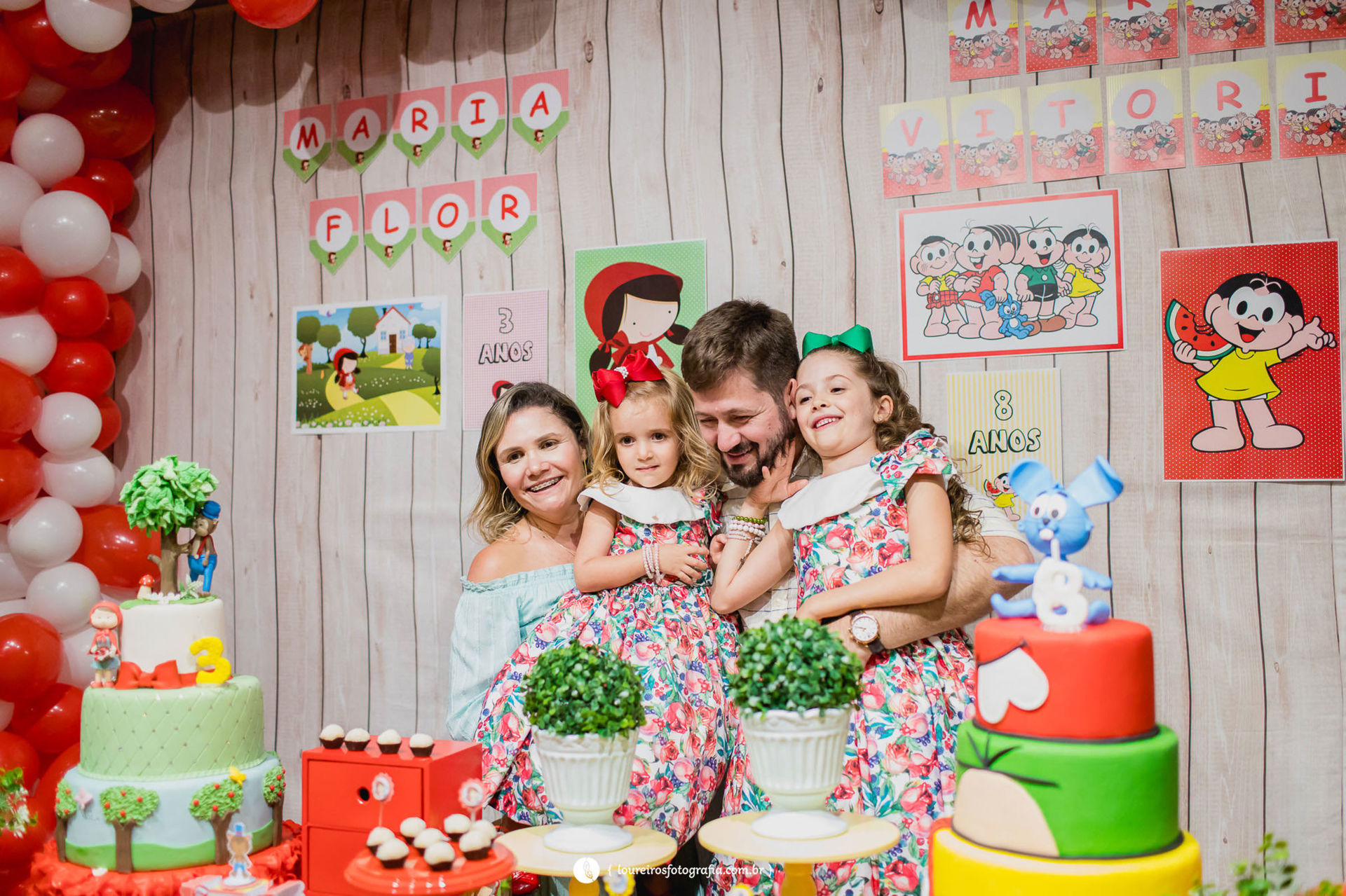 Foto Festa Infantil . Maria Vitória 8 anos e Maria Flor 3 anos . Turma da Mônica . Chapeuzinho Vermelho . Na Brinca Foto Festa Infantil . Maria Vitória 8 anos e Maria Flor 3 anos . Turma da Mônica . Chapeuzinho Vermelho . Na Brinca - Imagem 75